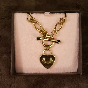 Juicy Couture Gold Heart Padlock Necklace